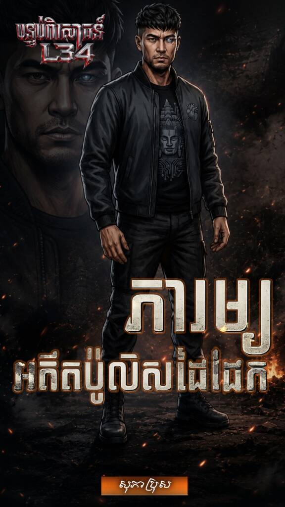 «បងប្រុសខ្លួនជាមនុស្សល្អ ! ទោះជាគាត់ … ឈប់ធ្វើប៉ូលិស … តែខ្លួន … ក៏មិនឱ្យគាត់មានឈ្មោះ … ជាអ្នក … បង្កើតមេរោគពិភពលោកដែរ មែនអត់ ?»
ភារម្យឱនមកសម្លឹងនាង ខណៈស្រីម្នាក់នេះ ងើបមុខសម្លឹងនាយវិញ ។
បុរសនេះមិនមែន​ជាយុវវ័យ​ទៀតទេ … តាំងពីយូរមកហើយ … គេមិនដែលមានយុវវ័យ​ម្តងណាផងក៏ថាបាន ។